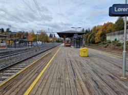 Plattform på Lørenskog stasjon